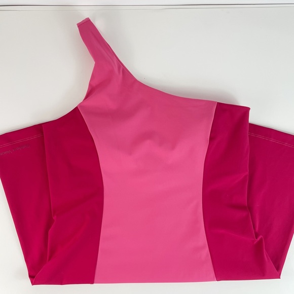 Outdoor Voices One Shoulder Asymmetrical Dress Athletic Mini Pink - Picture 5 of 11